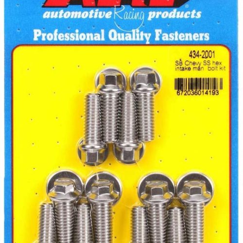 SBC S/S Intake Bolt Kit 6pt.