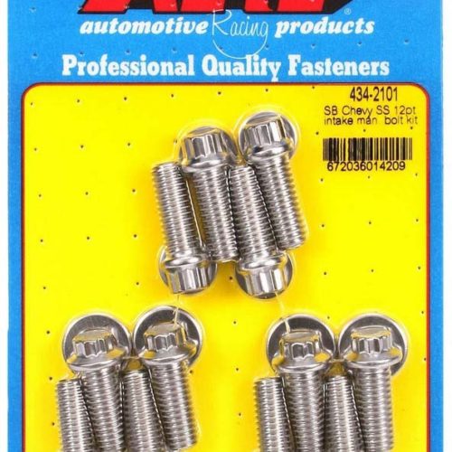 SBC S/S Intake Bolt Kit 12pt.