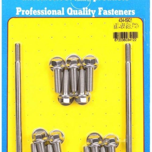 S/S Oil Pan Bolt Kit 6pt. LS1/LS2