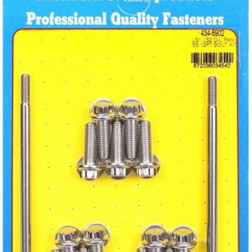 S/S Oil Pan Bolt Kit 12pt. LS1/LS2