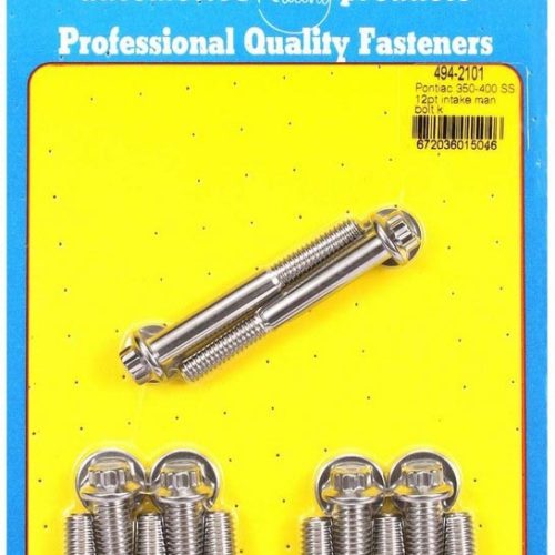 Pontiac S/S Intake Bolt Kit 12pt.