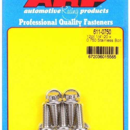 S/S Bolt Kit - 12pt. (5) 1/4-20 x .750