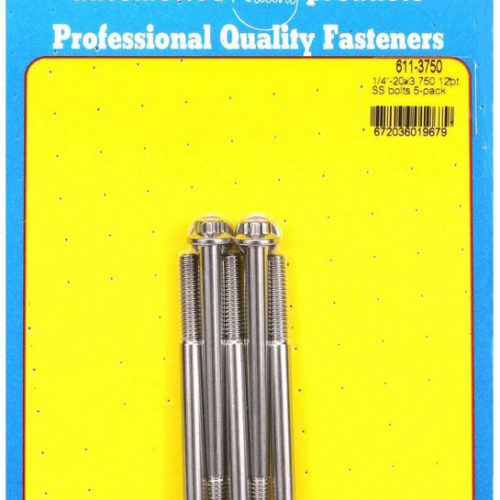 S/S Bolt Kit - 12pt. (5) 1/4-20 x 3.750