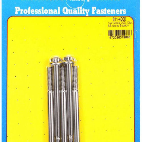 S/S Bolt Kit - 12pt. (5) 1/4-20 x 4.000