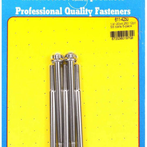 S/S Bolt Kit - 12pt. (5) 1/4-20 x 4.250