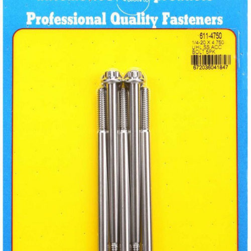 S/S Bolt Kit - 12pt. (5) 1/4-20 x 4.750