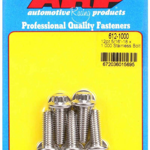 S/S Bolt Kit - 12pt. (5) 5/16-18 x 1.000