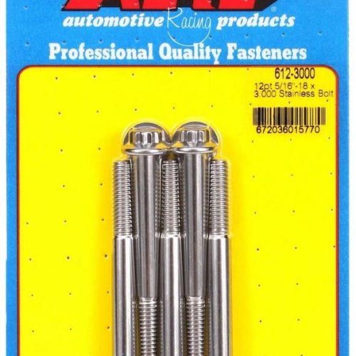 S/S Bolt Kit - 12pt. (5) 5/16-18 x 3.000