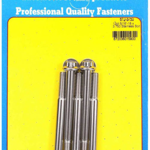 S/S Bolt Kit - 12pt. (5) 5/16-18 x 3.750