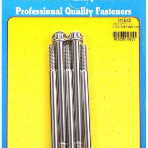 S/S Bolt Kit - 12pt. (5) 5/16-18 x 5.000