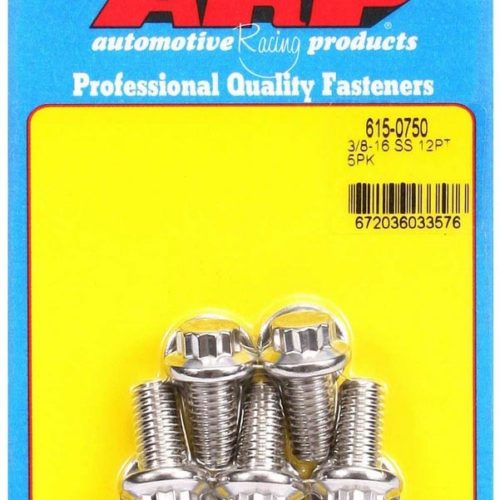 S/S Bolt Kit - 12pt. (5) 3/8-16 x 0.750