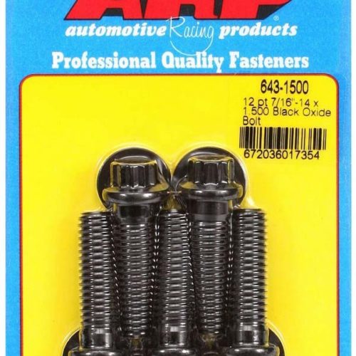 7/16-14 x 1.500 12pt Bolt Kit (5) Black Oxide