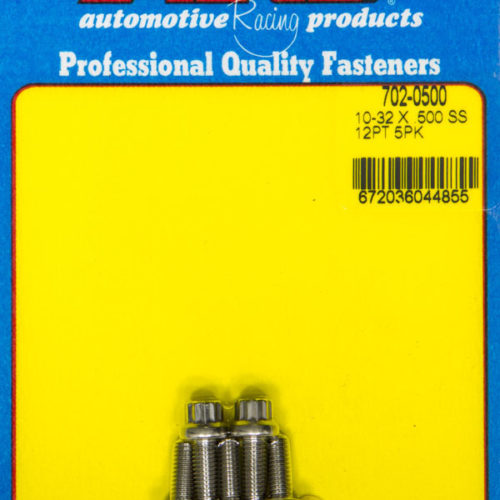 S/S Bolt Kit -12pt (5pk) 10-32 x .500