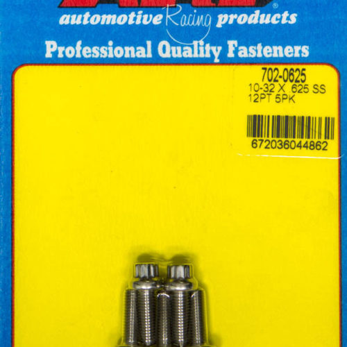 S/S Bolt Kit -12pt (5pk) 10-32 x .625