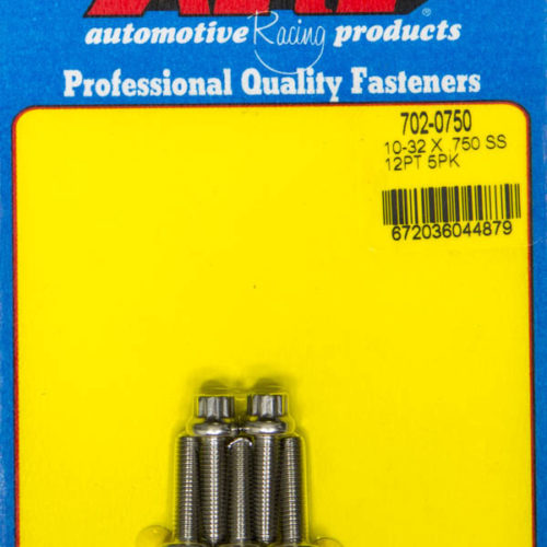 S/S Bolt Kit -12pt (5pk) 10-32 x .750