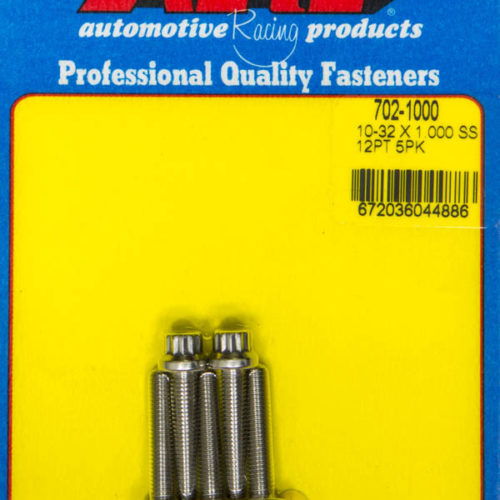 S/S Bolt Kit -12pt (5pk) 10-32 x 1.000