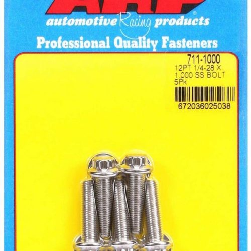 S/S Bolt Kit - 12pt. (5) 1/4-28 x 1.000