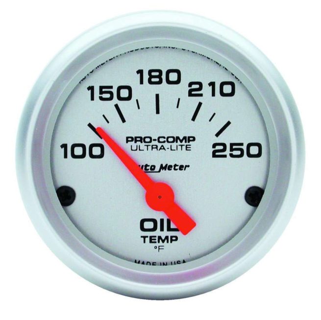 2-1/16in Ultra Light Oil Temp. Gauge