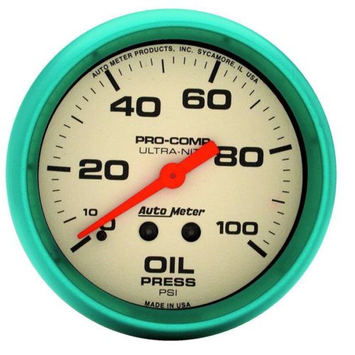 2-5/8 Ultra-Nite Oil Press. Gauge 0-100psi