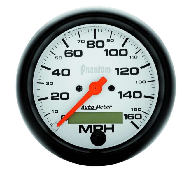 3-3/8in Phantom Electric Speedo 0-160MPH