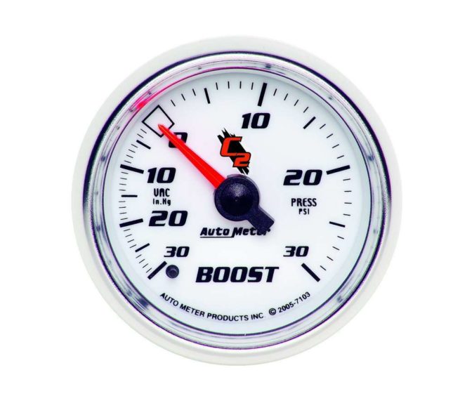 2-1/16in C2/S Boost/Vac Gauge 30in Hg/30psi