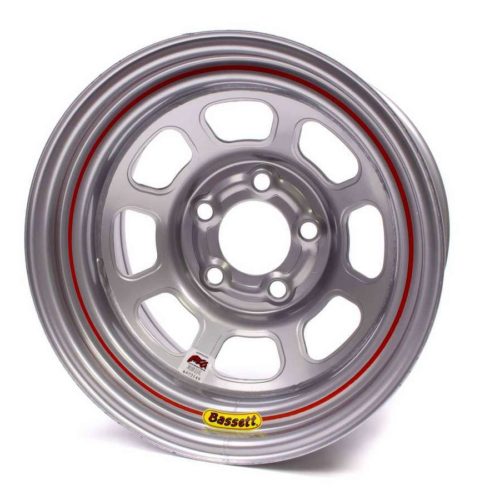 15X8 IMCA Wheel D-Hole Silver 5x5