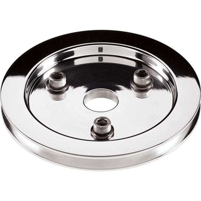 Polished SBC 1 Groove Lower Pulley