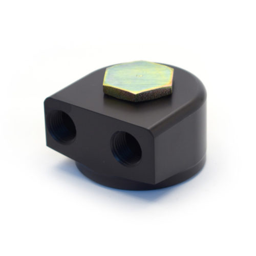 Remote 90-Deg Oil Filter Adapter 20mm x 1.5