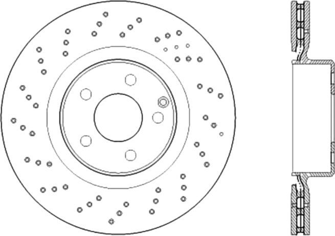 Premium OE Design Drille d Brake Rotor