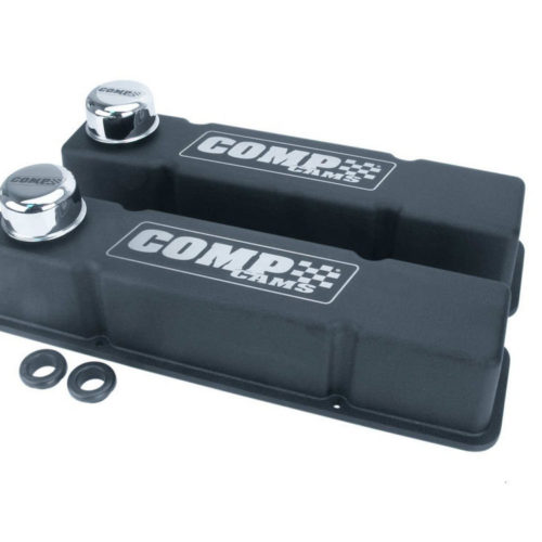 SBC Cast Alum. V/C Set - Black w/Comp Logo