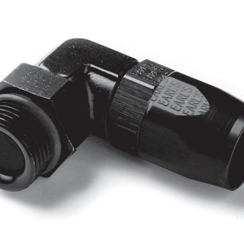 90 Deg #10 to #10 Swivel Fitting Black