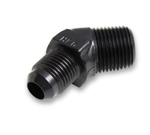 #6 Male to 1/2in NPT 45 Deg Ano-Tuff Adapter