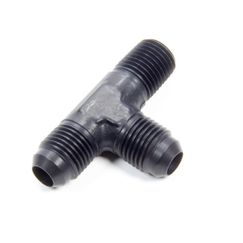 Adapter Fitting Tee NPT on Run 6an to 1/4 NPT