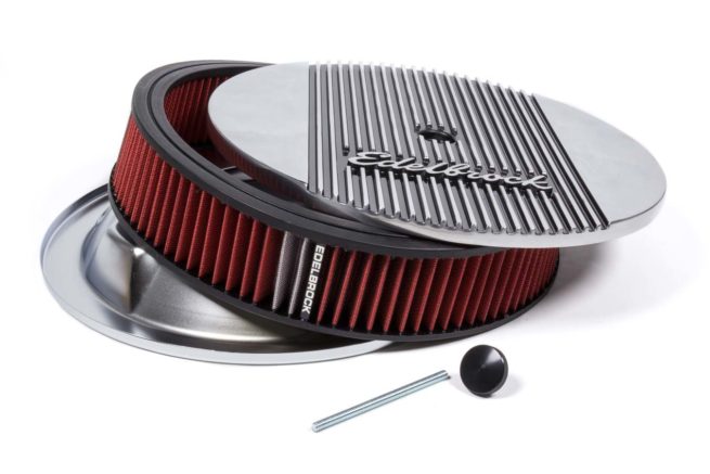 thumbnail image 2 of Elite 2 Series Polished 14 Inch Round Air Cleaner - 3 Inch Pro-Flo Element, Chrome Performance Air Filter 2 of 12