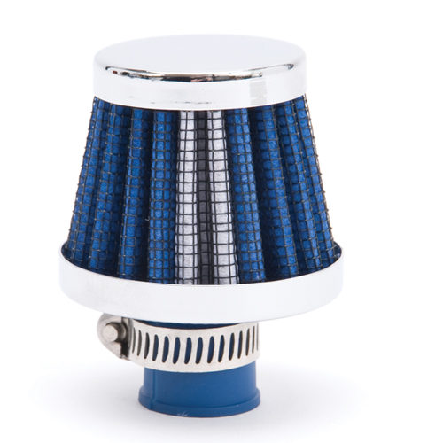 Valve Cover Breather 10mm Inlet Blue/Chrome