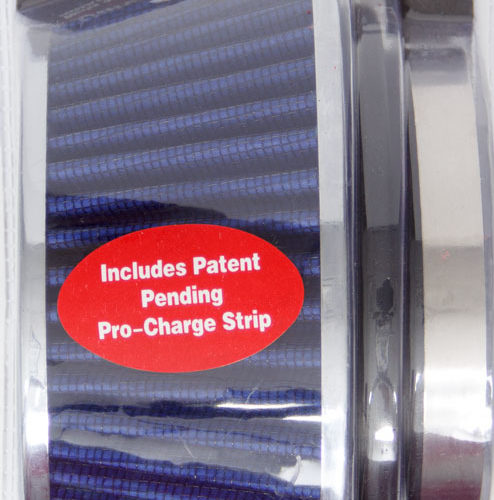 Pro-Flo Air Filter Cone 3.70 Tall Blue/Chrome