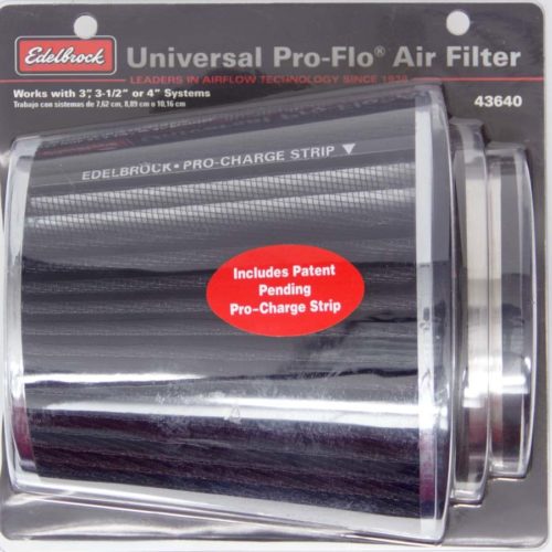 Pro-Flo Air Filter Cone 6.70 Tall Black/Chrome