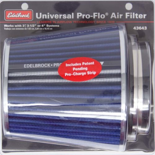 Pro-Flo Air Filter Cone 6.70 Tall Blue/Chrome