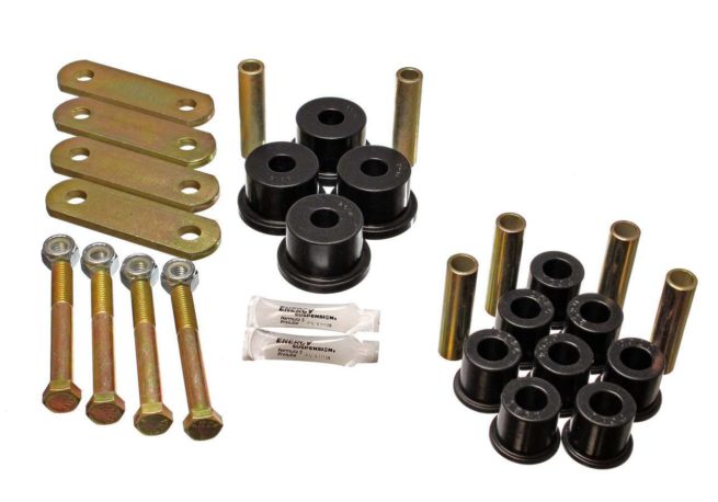 64-73 Mustang Complete Spring & Shackle Set Bla