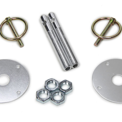 Hood Pin Kit  3/8in Alum Silver 2-pack