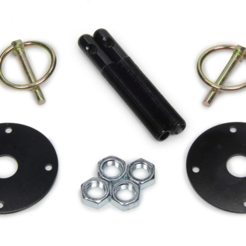 Hood Pin Kit  3/8in Alum Black 2-pack