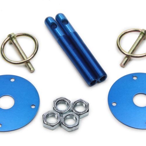 Hood Pin Kit  3/8in Alum Blue 2-Pack
