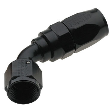 Hose Fitting #10 60 Deg. to #8 Hose Black