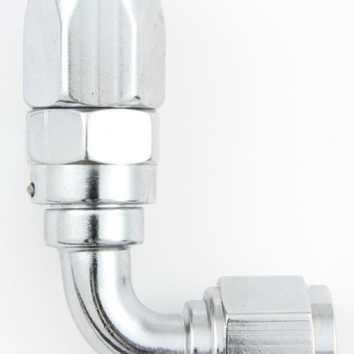 Hose Fitting #6 90 Deg Pro-Flow Chrome