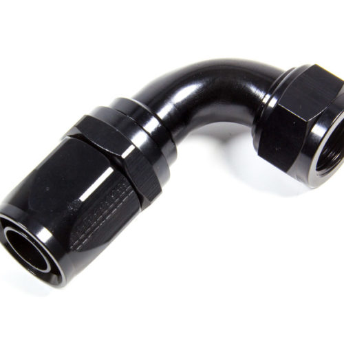 Hose Fitting #12 90 Deg. to #16 Hose Black