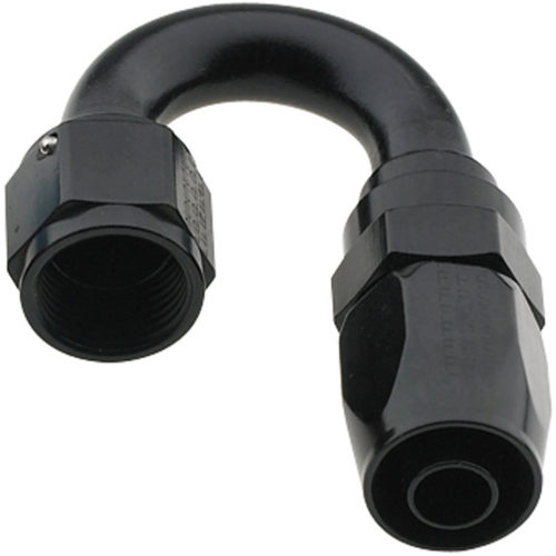 Hose Fitting #8 180 Deg Pro-Flow Black