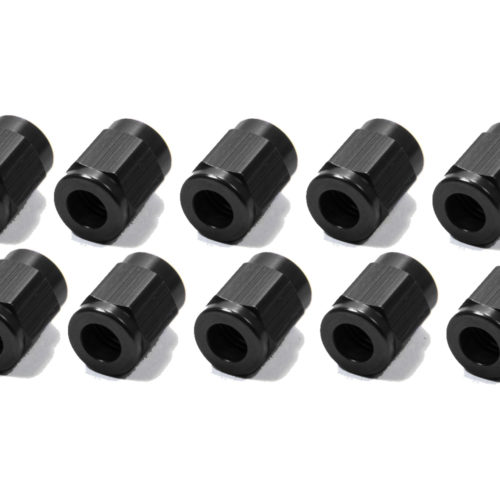 #3 Aluminum Tube Nuts (10pk) Black