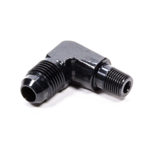 90 Deg Adapter Fitting #6  x 1/8 MPT Black