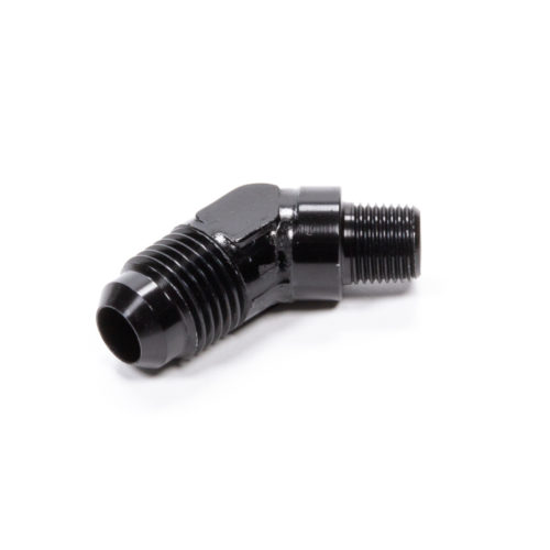 45 Deg Adapter Fitting #6 x 1/8 MPT Black