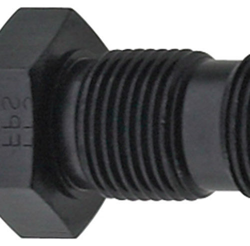 Str Bulkhead Fitting #10 Black